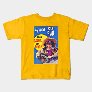 OG CHIMP - More Fun Than A Barrel of People Kids T-Shirt